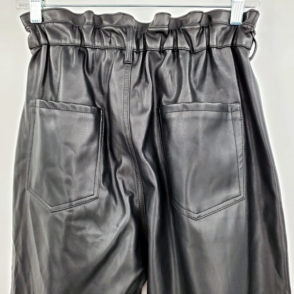 Zara Baggy High Rise Faux Leather Pants - Picture 7 of 11